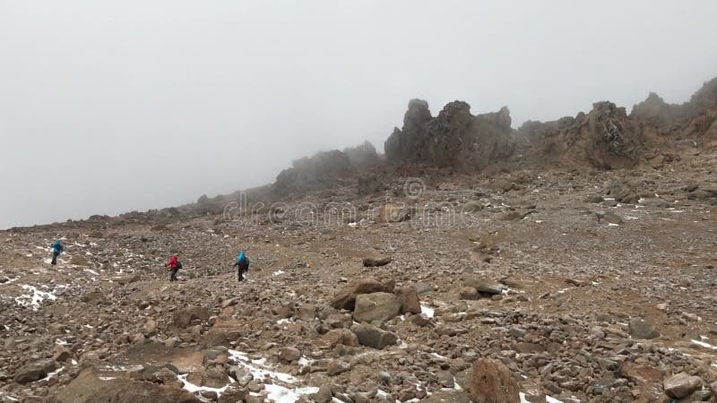 Mountaineers climbing at Mount Savalan Sabalan