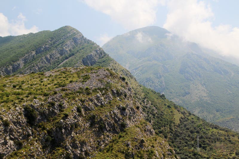 Mountains around Old Bar town, Montenegro