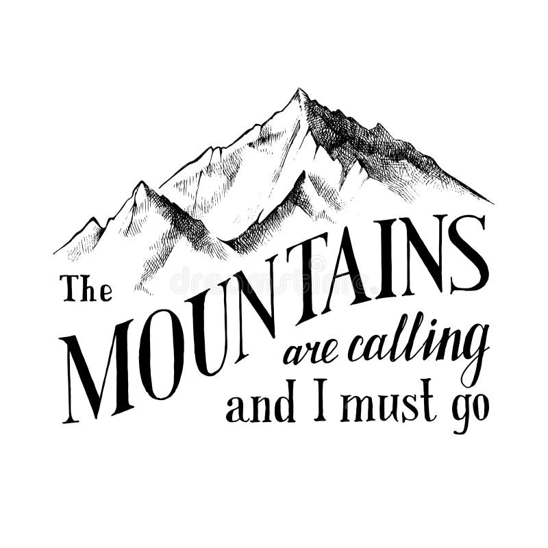 The mountains are calling and I must go - emblem