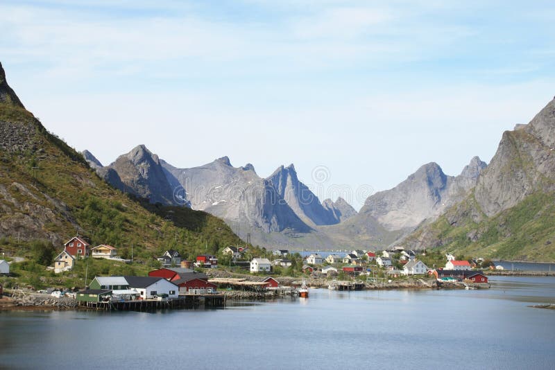 The mountains of fjord of Reine in Lofoten