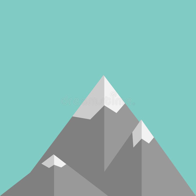Mountains in flat design on green background stock illustration Mountains in flat design on green background stock illustration