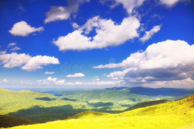 Mountains hills landscape Bieszczady Poland