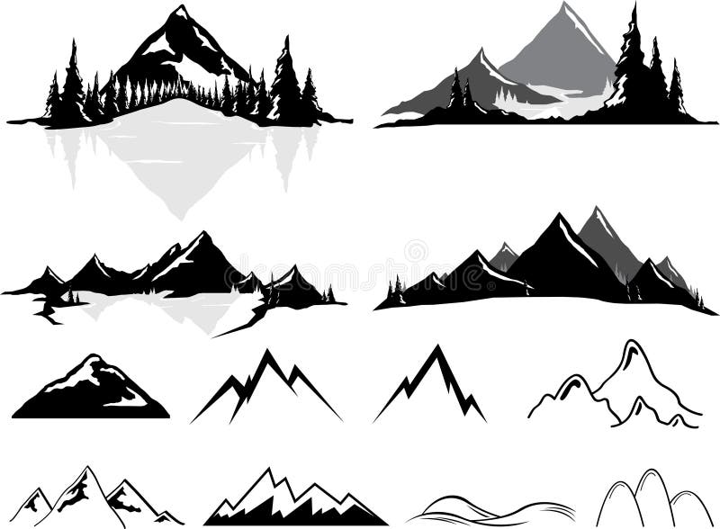 Free Free 123 Simple Mountain Outline Svg SVG PNG EPS DXF File