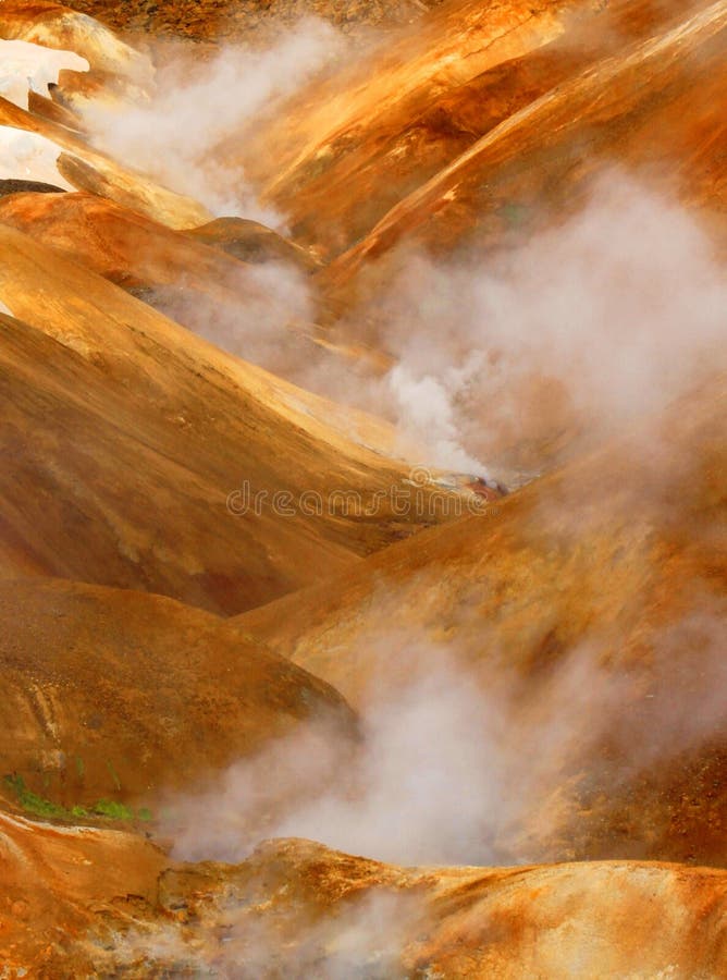 Hveradalir geothermal park, Kerlingarfjoll, Iceland stock photos Hveradalir geothermal park, Kerlingarfjoll, Iceland stock photos