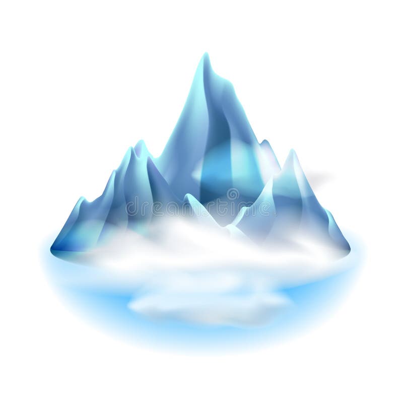 Mountains Icon on White Vector Stock Vector - Illustration of cloud