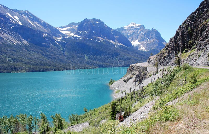 Mountains and lake