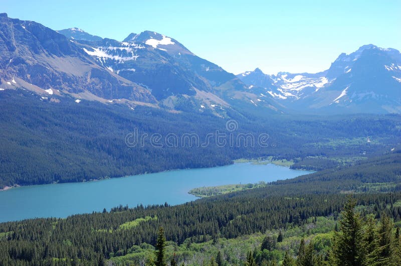 Mountains and lake