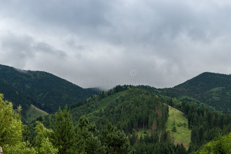 Mountains near castle Strecno