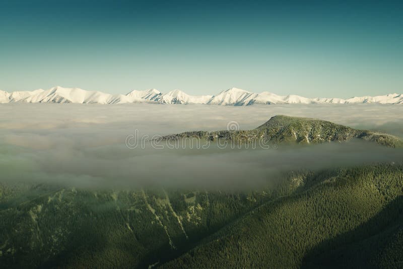 Mountains over the clouds