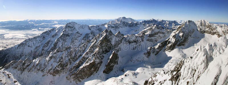 Panorama hor z Vysokých Tater