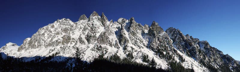 Mountains panorama in winter
