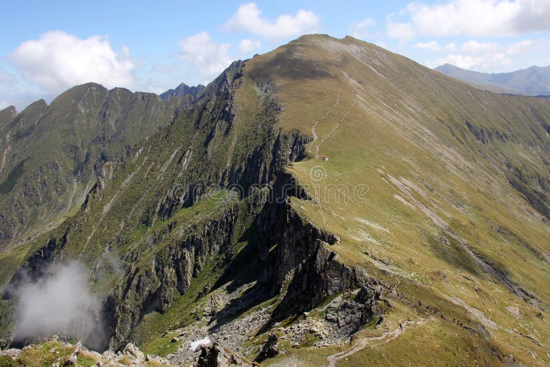 Amazing landscape in the mountains - in Fagaras Mountains. Rea trail stock images, royalty-free photos and pictures