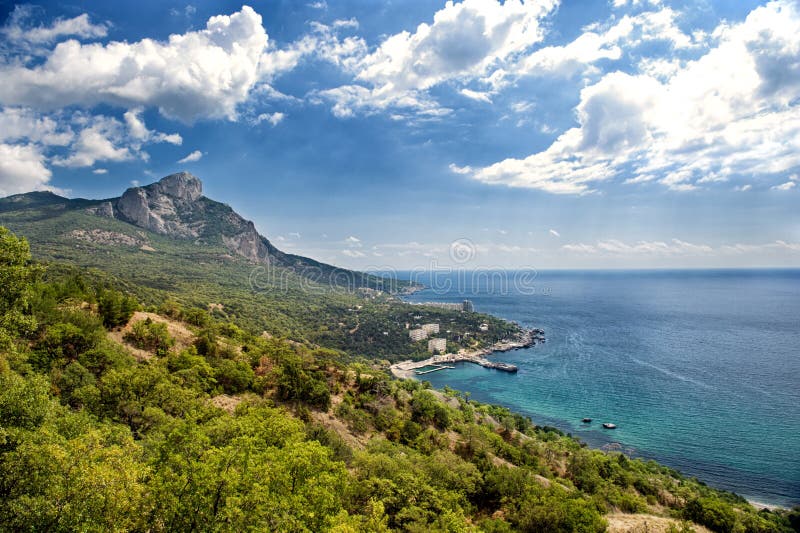 Mountains and sea