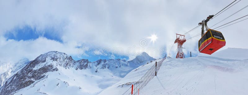 Mountains ski resort Kaprun Austria