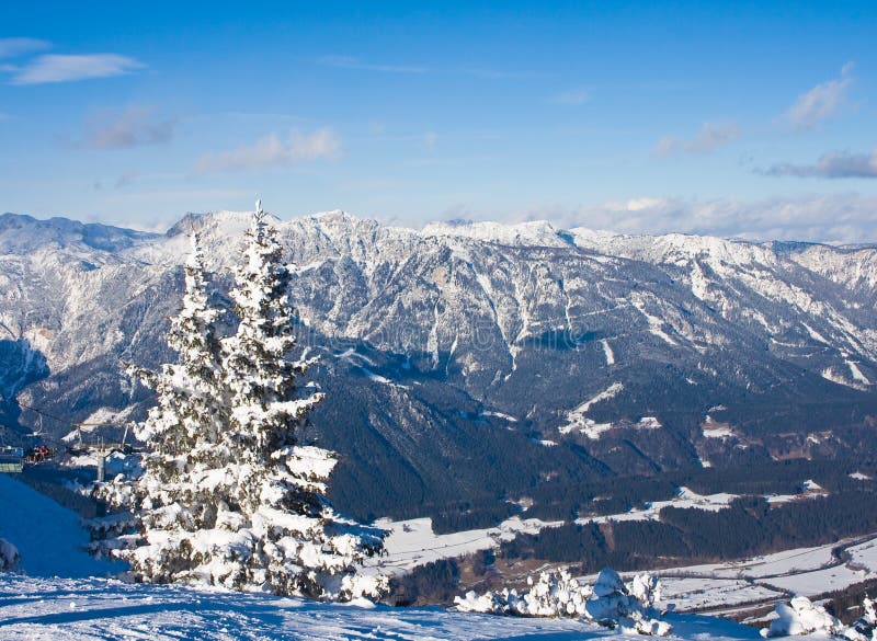 Mountains under snow. Schladming . Austria