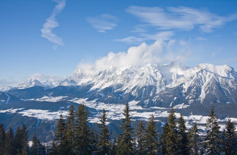 Mountains under snow. Schladming . Austria