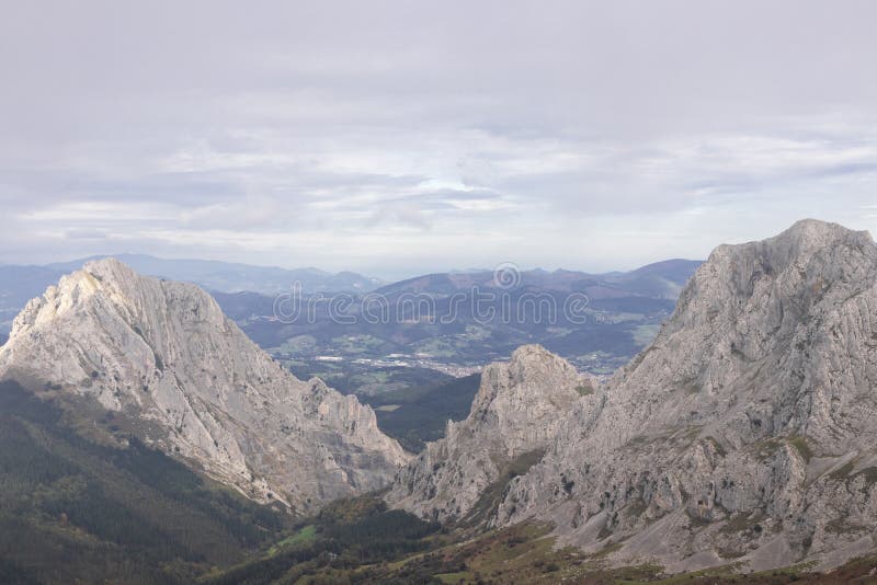 The Urkiola Natural Park in Northern Spain Stock Image Image of peak