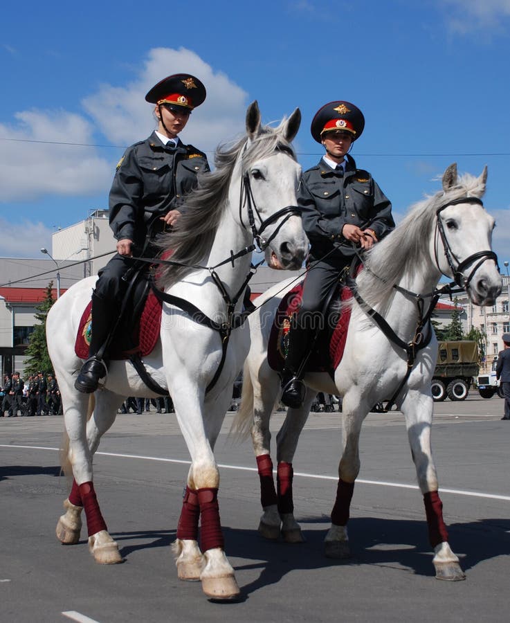 Mounted policewomen royalty free stock image Mounted policewomen royalty free stock image