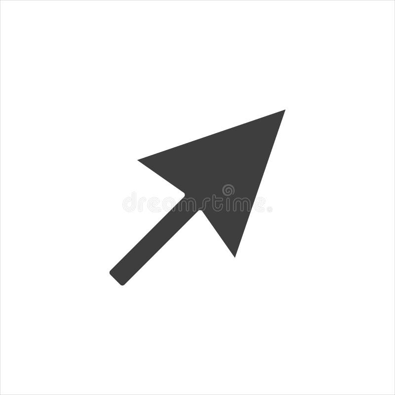 Mouse arrow icon, computer mouse arrow vector icon, line cursor icon royalty free illustration