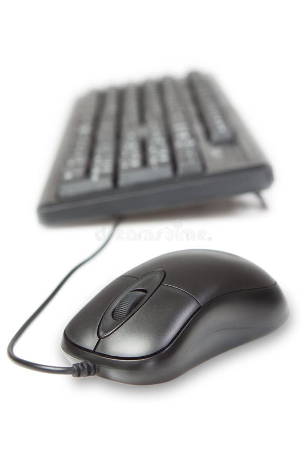 Mouse on background of the keyboard. royalty free stock photos