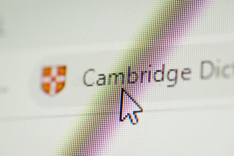 Mouse cursor on bookmark of Cambridge dictionary site. Chernihiv, Ukraine - January 15, 2022. Chernihiv school stock images, royalty-free photos and pictures