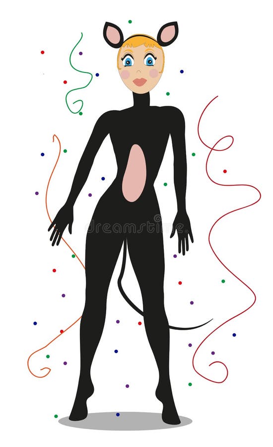 Mouse with a mask stock vector. Illustration of cartoon 31548926