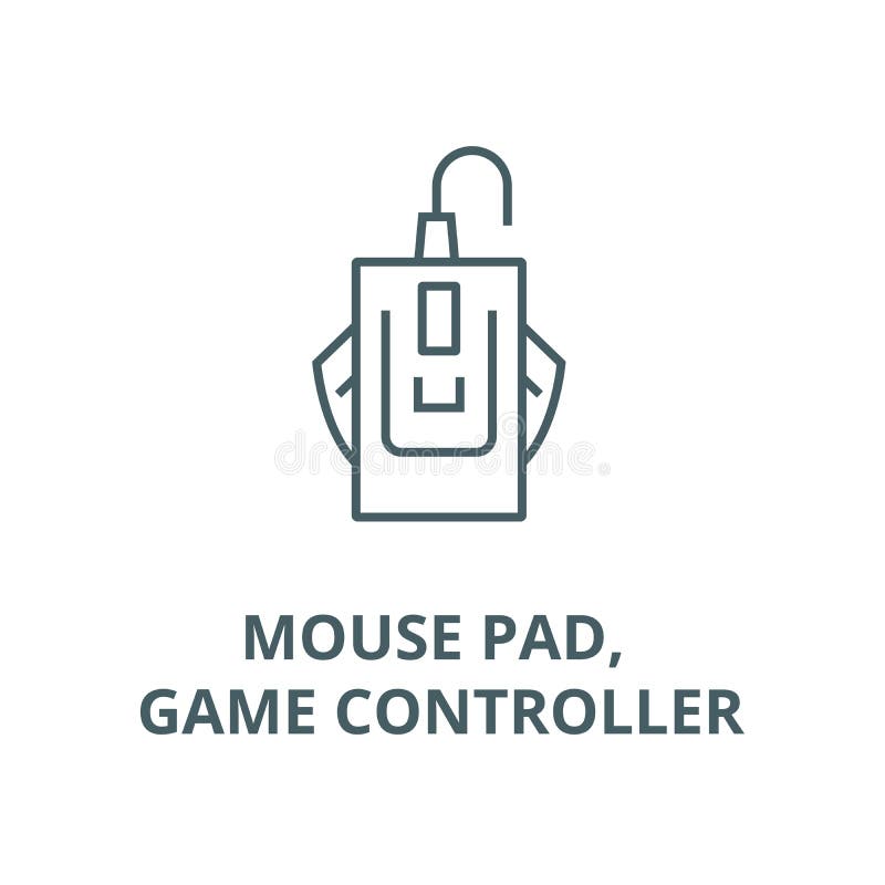 Mouse pad, game controller vector line icon, linear concept, outline sign, symbol vector illustration Mouse pad, game controller vector line icon, linear concept, outline sign, symbol vector illustration