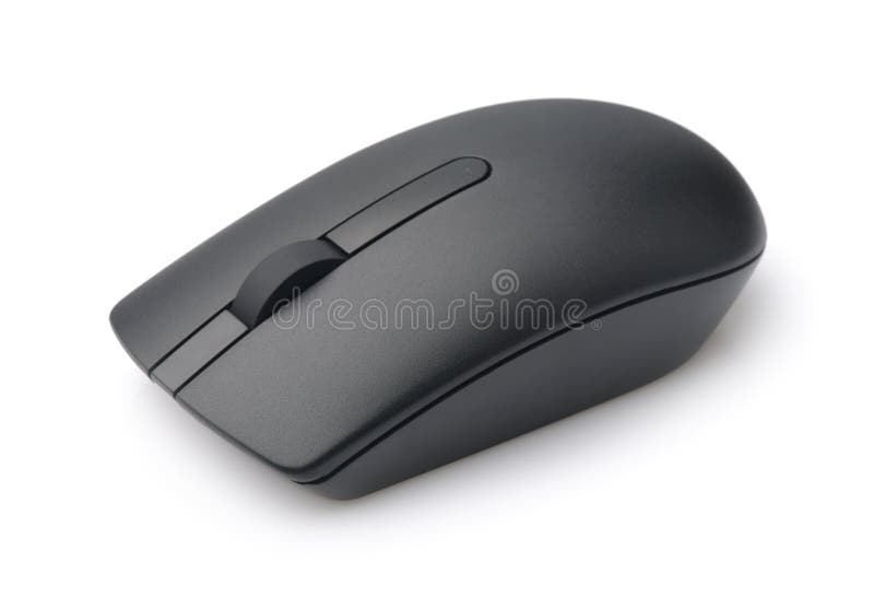 Mouse preto do computador sem fio foto de stock