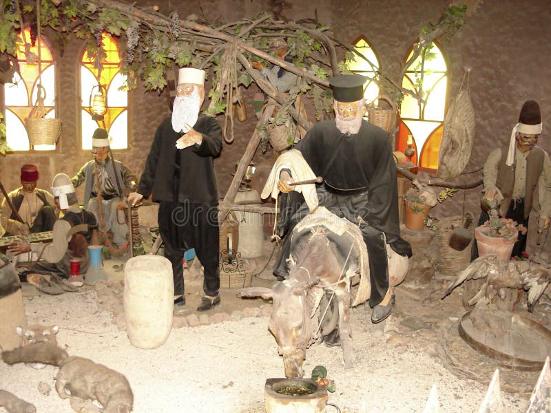 Moussa castle är ett mycket berömt slott i Libanon royaltyfri fotografi