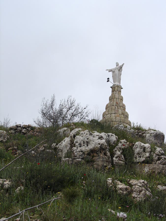 Moussa castle är ett mycket berömt slott i Libanon arkivfoto