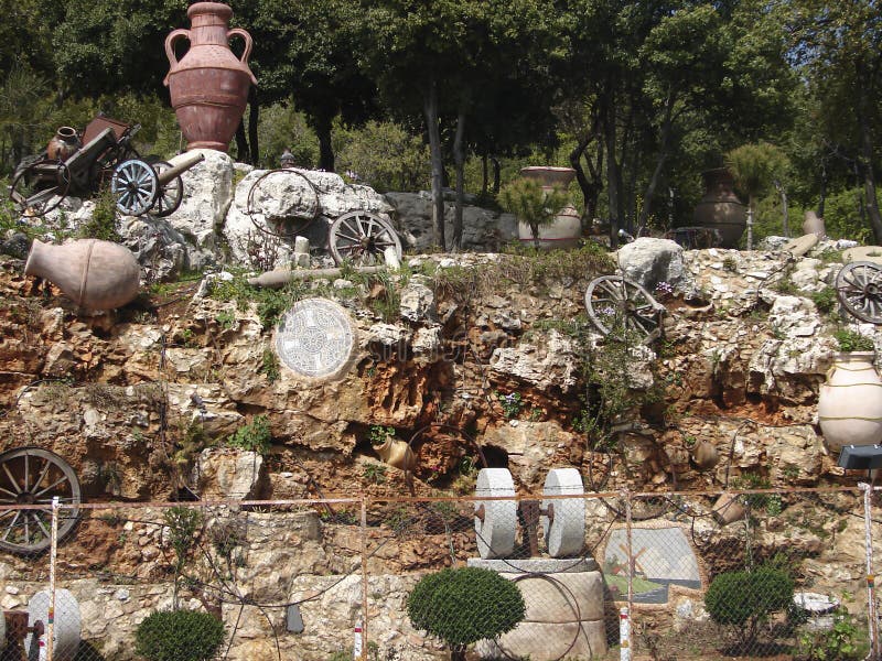 Moussa castle är ett mycket berömt slott i Libanon arkivfoto