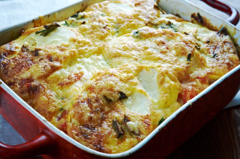 Moussaka zucchini stock image. Image of mediterranean - 76655185