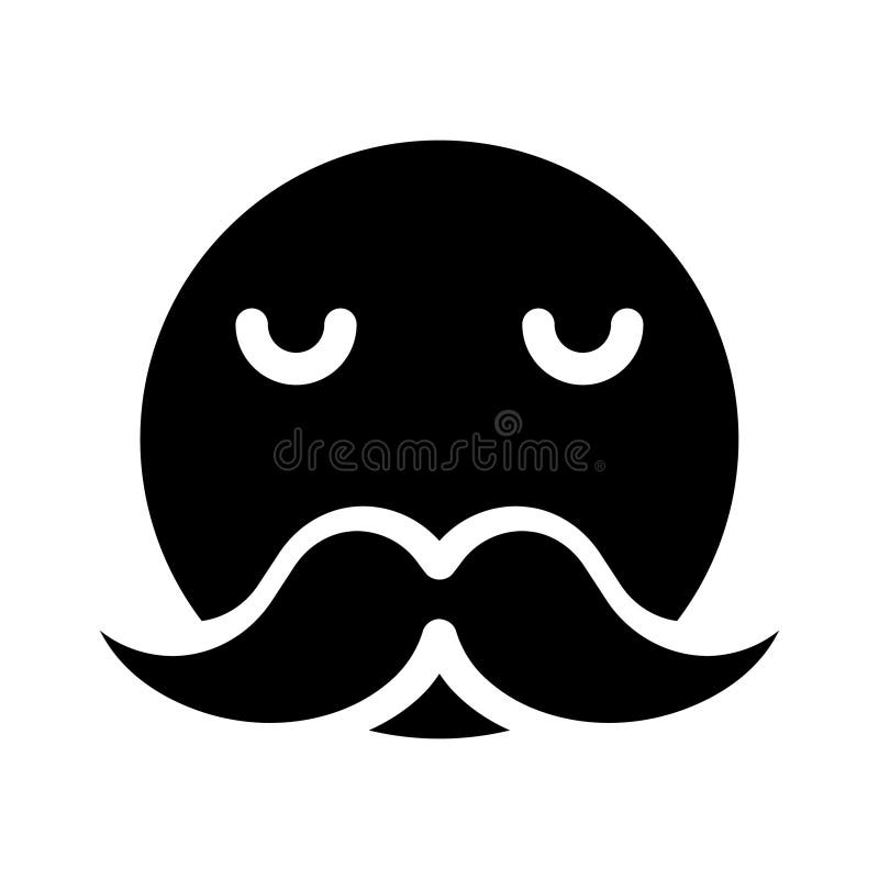 Moustache Emoji Isolated Vector Icon Which Can Easily Modify or Edit ...