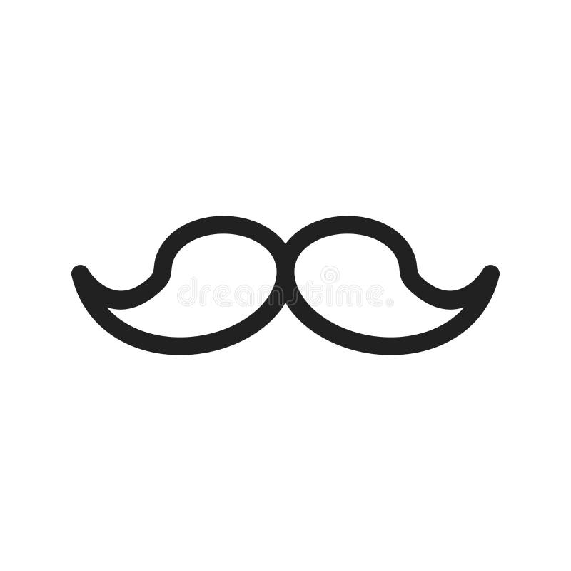 Man Face with Moustache Icon. Trendy Man Face with Moustache Log Stock