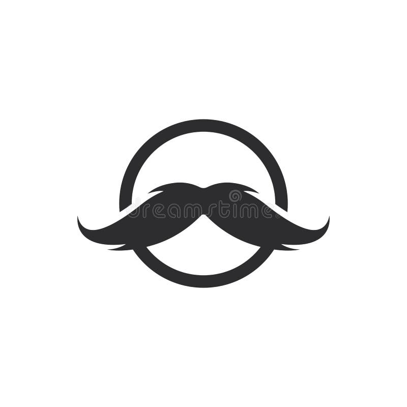 Moustache Logo Template Vector Stock Vector - Illustration of beard ...