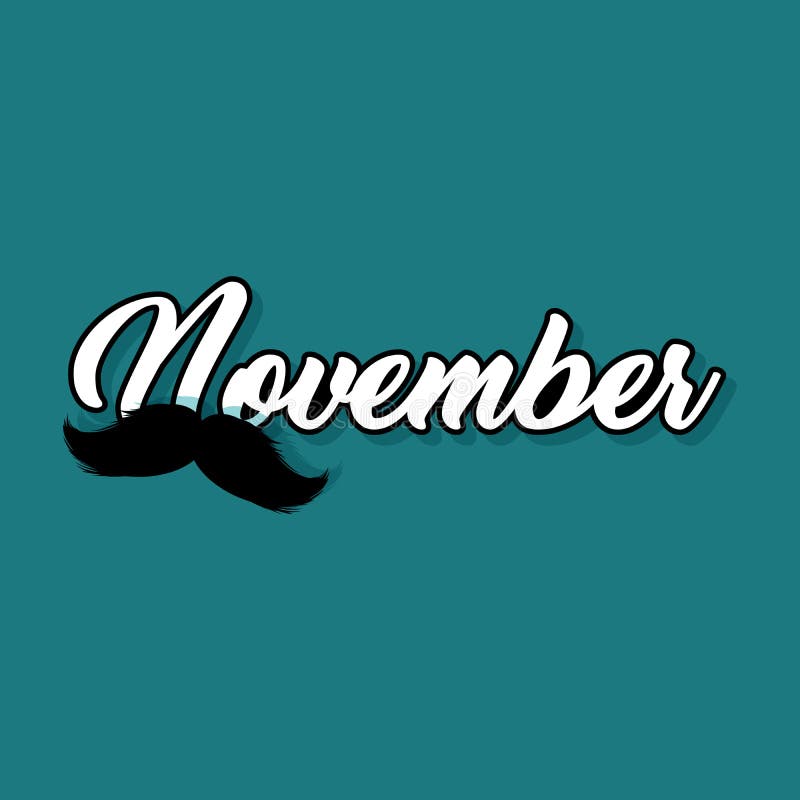 Moustaches Blog Post Template for November Challenge. Bloggers and Social Media. Black Mustache Silhouette. stock illustration