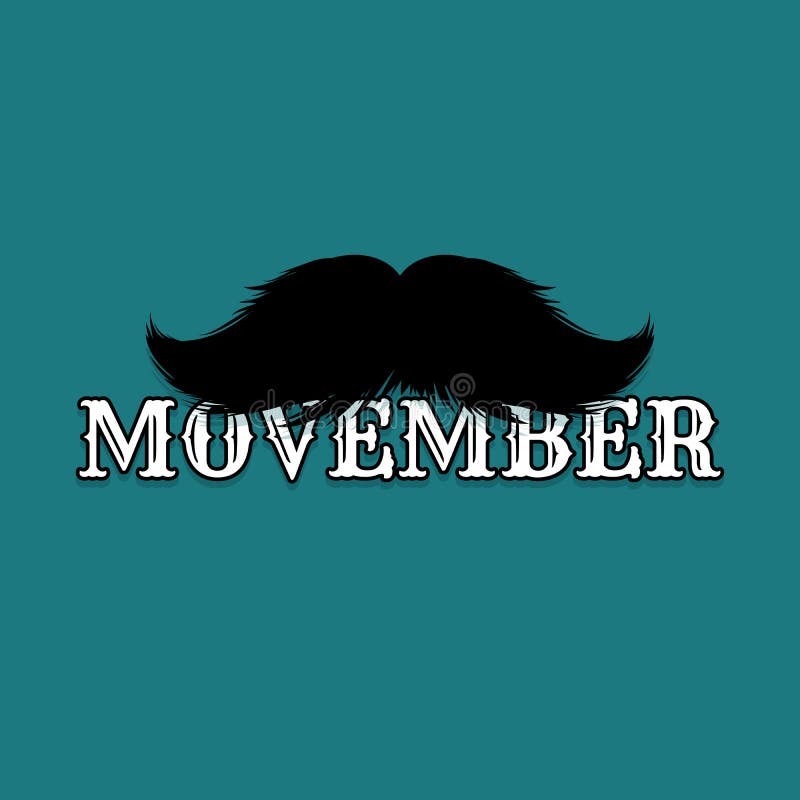 Moustaches Movember Blog Post Template for Bloggers and Social Media. Black Isolated Mustache Silhouette royalty free illustration