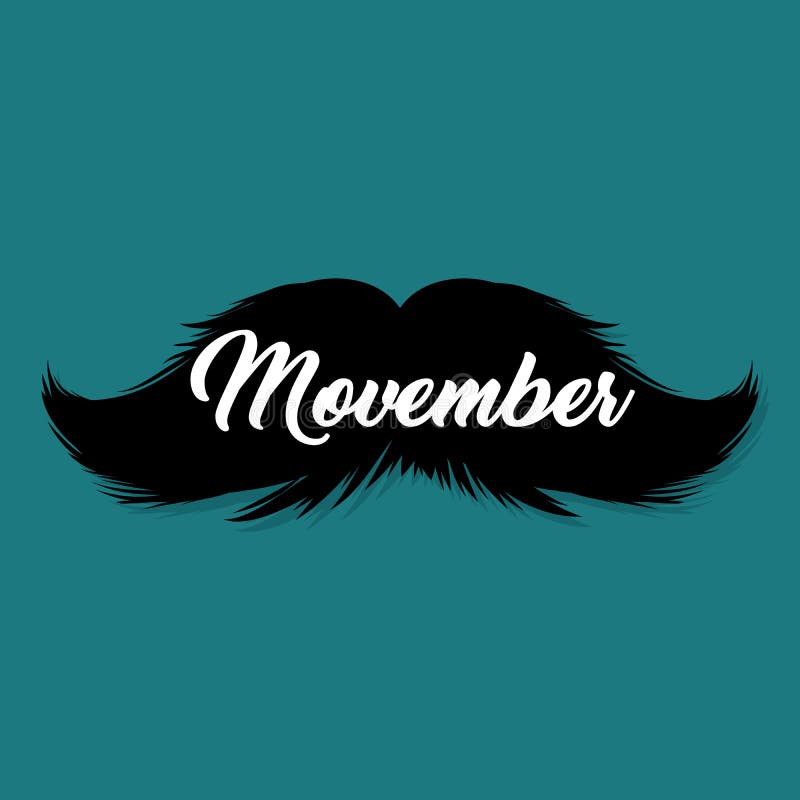 Moustaches Movember Blog Post Template for Bloggers and Social Media. Black Isolated Mustache Silhouette royalty free illustration