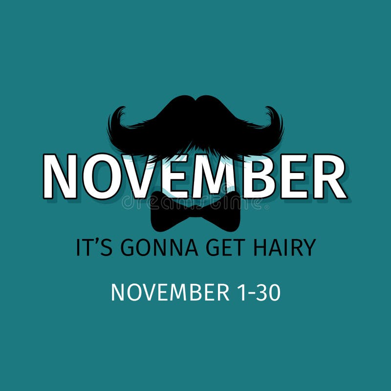Moustaches Blog Post Template for November Challenge. Bloggers and Social Media. Black Mustache Silhouette. stock illustration