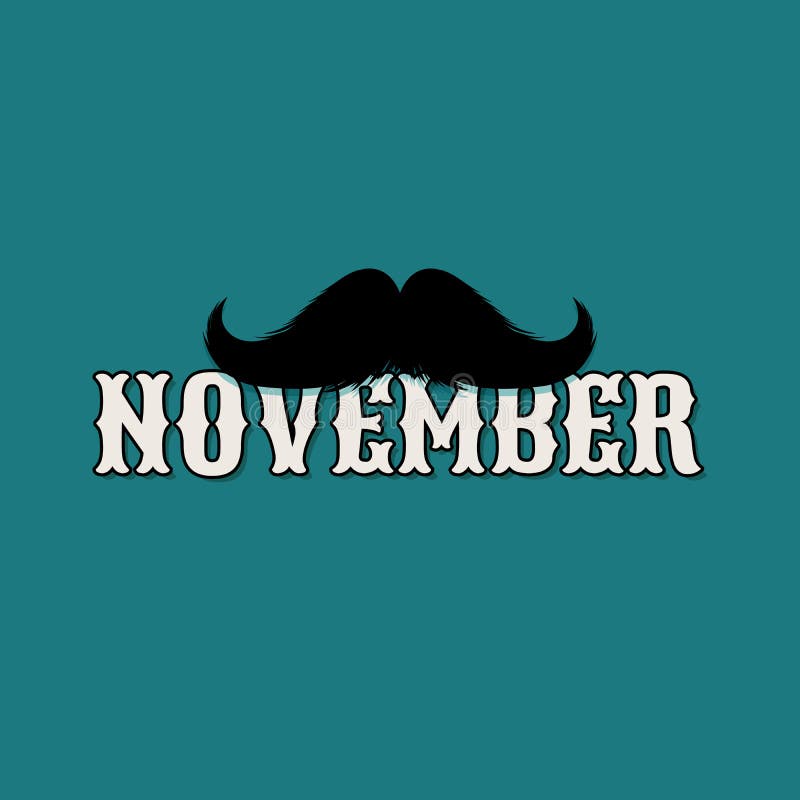 Moustaches Blog Post Template for November Challenge. Bloggers and Social Media. Black Mustache Silhouette. royalty free illustration