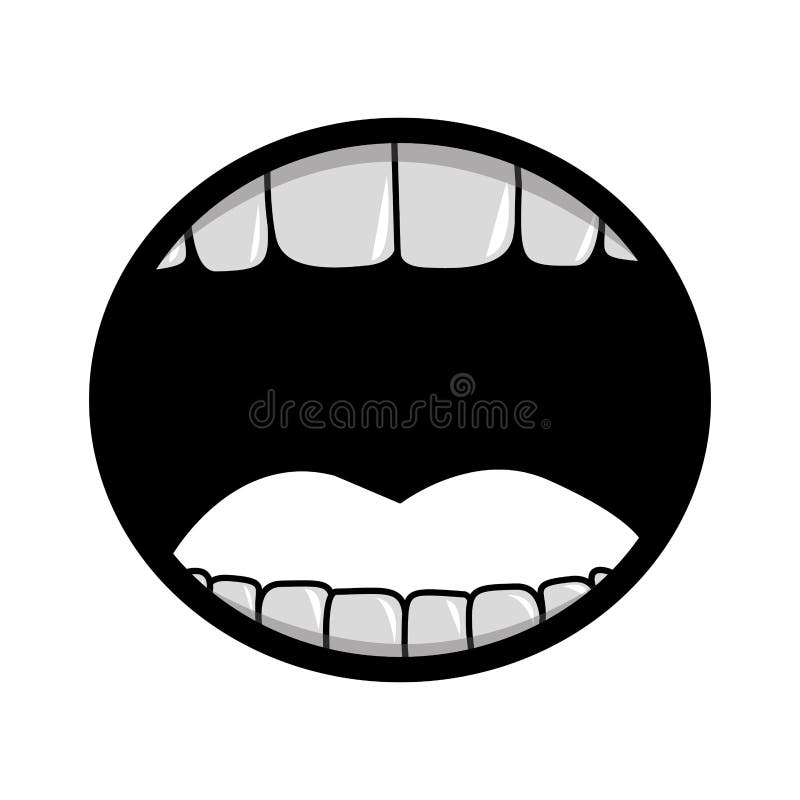 Mouth cartoon icon stock vector. Illustration of doodle 79946310