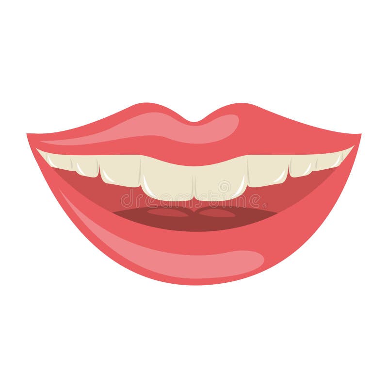 Mouth cartoon icon stock vector. Illustration of happiness - 79945837