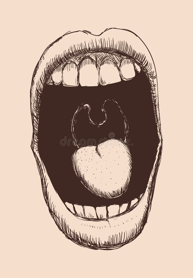Mouth design stock vector. Illustration of drawn, mouth 47521335