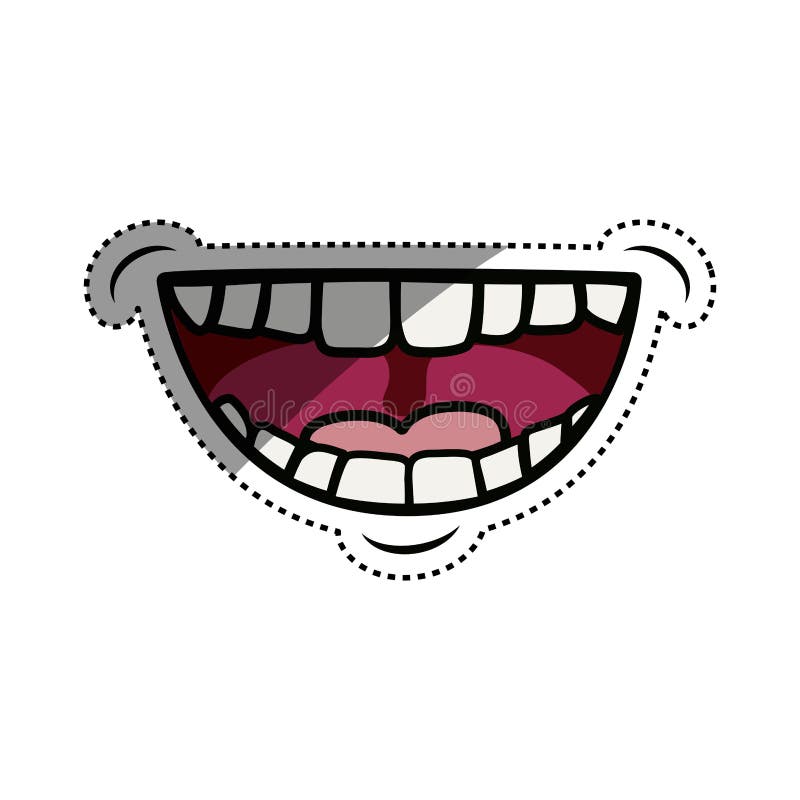 Mouth laughing cartoon stock illustration. Illustration of design
