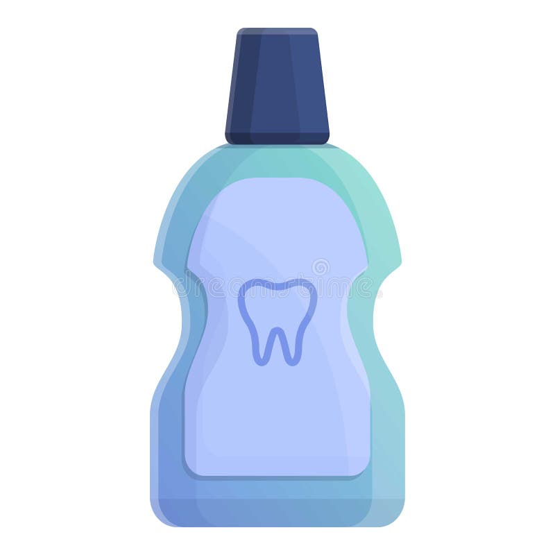Mouth Rinse Icon, Cartoon Style Stock Vector Illustration of