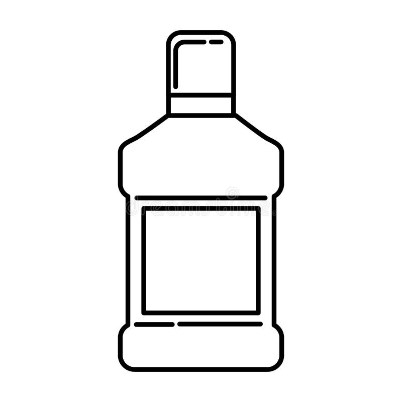 Mouthwash Bottle Isolated Icon Stock Vector Illustration of equipment