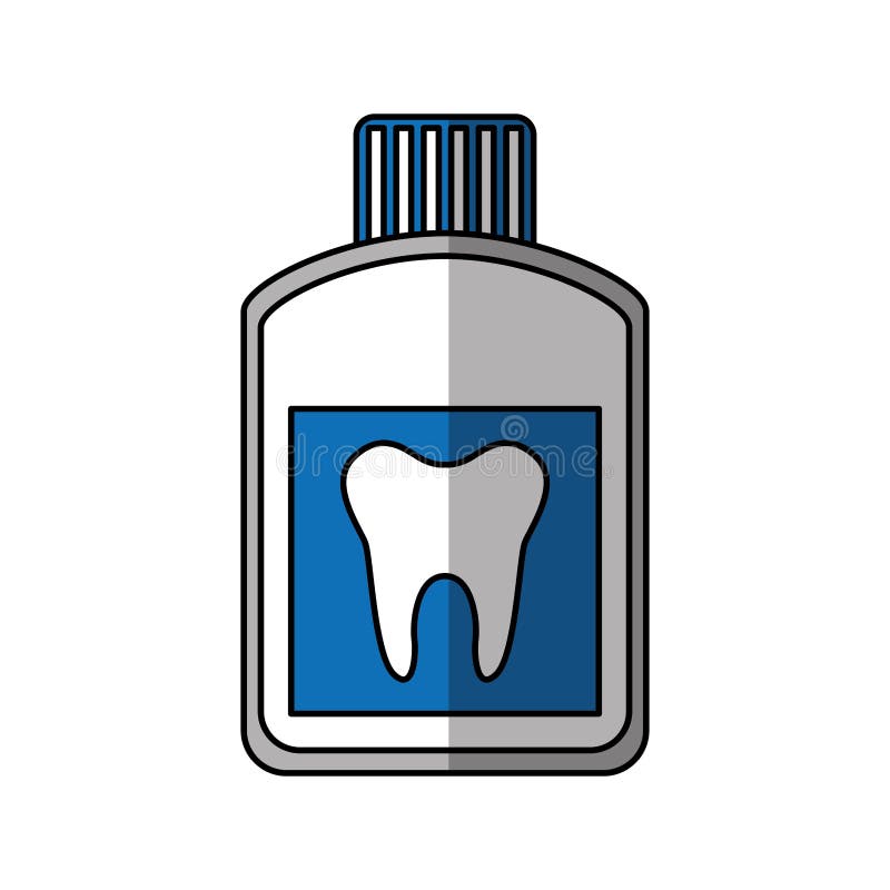 Mouthwash Bottle Isolated Icon Stock Vector - Illustration of equipment