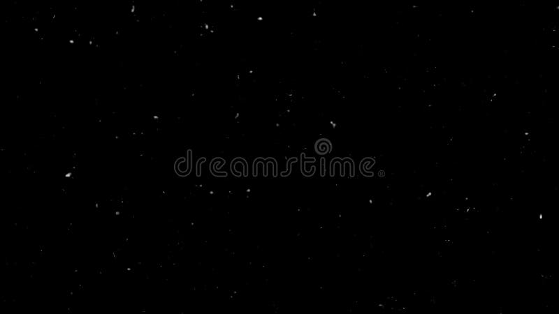 Mouvement blanc abstrait de particules avec l'effet de parallaxe sur le fond noir clips vidéos
