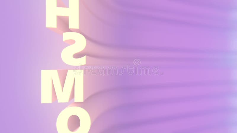 Mouvement de boucle sans fin de lettres courbes composant le mot de rendu 3d lisse illustration de vecteur