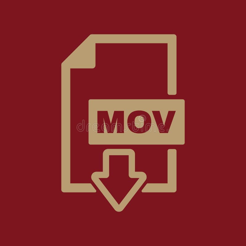 The MOV Icon. Video File Format Symbol Stock Vector Illustration of